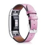 Fitbit Charge 2 Klockband I Äkta Läder - Rosa