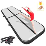 Inflatable Air Tracks 3/4/5/6m Gymnastic Air Mat with Electrical Pump Yoga Mat for Home Use Gymnastics Training/Taekwondo/Cheerleading (Color : E, Size : 4000mm)