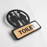 Toalettsskylt med symbol för män och kvinnor, toalettsskylt i akryl, wc-skylt för hem och badrum, väggdekal för män och kvinnor