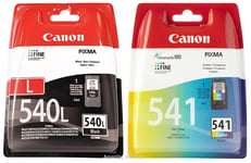 Genuine Canon Black & Tri-Colour Multipack Ink Cartridges, PG-540L, CL-541