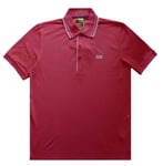 New Hugo Boss red salmon slim fit stretch fit golf pro paule polo t-shirt XL