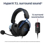 HyperX HX-HSCAS-BL/WW Cloud Alpha S - Casque Gaming avec son Surround HyperX Virtual 7.1 et réglage ajustable des basses - blue