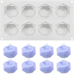 Kristinas Pyssel och Hobby Silikonform Ljusformar - Diamant 8-pack H: 4,5 cm