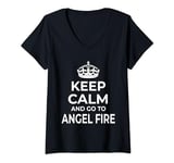 Womens Angel Fire Souvenirs / 'Keep Calm And Go To Angel Fire!' V-Neck T-Shirt