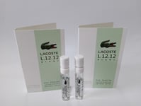 Lacoste L.12.12 Blanc Eau Fraiche Natural Spray/Vial Sample 1.2ml x 2