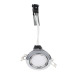 6 x MiniSun Polished Chrome Tiltable Steel Ceiling Recessed Spotlight Downlights - Complete with 6 x 5W GU10 Cool White LED Bulbs