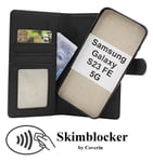 Skimblocker Samsung Galaxy S23 FE 5G Magnet Plånboksfodral (Svart)