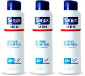 Sanex Men Active Control Antiperspirant 200ml X 3