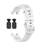 Armband för -garmin Lily Smart Watch Armband 14mm Silikon Armbandsrem White