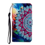 Case for Huawei P40 Pro, Premium PU Leather Soft TPU Silicone Shockproof Wallet Colorful 3D Pattern Design Flip Folio Protective Cover [Kickstand] [Card Slot] [Magnetic Closure], Datura flower