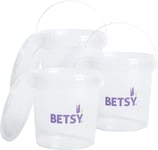 1 litre paint kettle with lids/PACK OF 3 - Betsy Group buckets, Mixing pots,