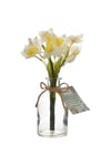 Mother's Day Large Glass Flower Vase With Daffodillls