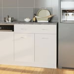 vidaXL køkkenbordplade 80x60x2,8 cm spånplade graniteffekt grå