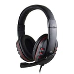 2020 Headphones with Microphone Hi-Fi Gaming Headset Computer Portable Earphone For PC PS4 Red
