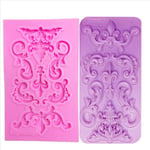 SSHELL M0984 DIY Lace Flower Vine Pattern Silicone Cake Mold Mat Fondant Cake Decorating tools Silicone Chocolate Candy Mould (Color : A)