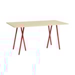 HAY Loop Stand incl. support matbord 92,5x200 cm Maroon red-clear lacq. oak