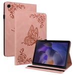 Samsung Galaxy Tab A9 Fodral med fjärilar, Rosa