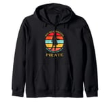 Why be a princess when you can be a pirate sunset retro 2022 Zip Hoodie