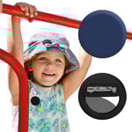 Lot De 2 Supports Airtag Étanches En Silicone Pour Chien, Chat, Enfant, Étui Caché Airtag Avec Broche Compatible Avec Le Tracker Airtag (Noir + Bleu Foncé)