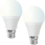 2x WiFi Colour Change LED Light Bulb 9W B22 Warm Cool White SMART Dimmable Lamp