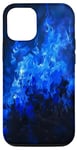 Coque pour iPhone 13 Flammes Bleu Foncé Abstrait Flamme Artistique Moderne