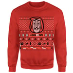 Money Heist Dali Mask Unisex Christmas Sweatshirt - Red - XXL - Red