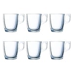 Luminarc Lot de 6 tasses à café expresso en verre pour micro-ondes 9 cl, Transparent