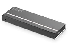 DIGITUS Boîtier Externe USB Type C 3.1 SSD pour SSD NVMe M.2 - Type de Module M.2 2280, 2260, 2242, 2230 - clé M/B+M - jusqu'à 10 Gbit/s - câble USB-C Inclus - Noir