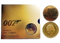 3rd Series Coins for collectors - 24K - Gold Plated 2020 Shaken Not Stirred James Bond 007 BUNC £5 in presentation folder