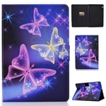 Succtop Huawei Mediapad T5 10.1 Inch PU Leather Case Wallet Flip Stand Cover Magnetic Tablet Protective Case with Card Slot and Anti-Slip Belt For Huawei Mediapad T5 10 10.1″ Purple Butterfly
