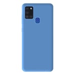 Coque silicone unie compatible Mat Bleu Samsung Galaxy A21S - Neuf