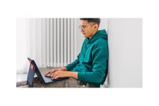 Logitech Rugged Combo 3 Touch for Education - tangentbord och foliefodral - med pekdyna - QWERTZ - tysk - klassisk blå Inmatningsenhet