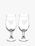The Just Slate Company Highland Cow Craft Beer Glass, Set of 2, 383ml, Clear