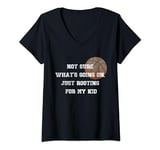 Womens Not sure what's going on, just rooting for my kid basketball V-Neck T-Shirt