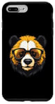 Coque pour iPhone 7 Plus/8 Plus Tête de panda cool | Portrait hipster amusant