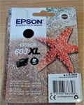 GENUINE EPSON 603XL Black cartridge ORIGINAL STARFISH ink boxed & dated Oct 2024