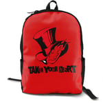 Kimi-Shop Persona 5 Logo Anime Cartoon Cosplay Canvas Shoulder Bag Backpack Classic Lightweight Travel Daypacks School Backpack Laptop Backpack
