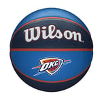 Wilson Ballon de Basket, NBA TEAM TRIBUTE, OKLAHOMA CITY THUNDER, Extérieur, caoutchouc, taille : 7