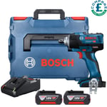 Bosch GDS 18V-300 Brushless Impact Wrench 1/2" With 2 x 4Ah Batteries & Charger