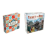 Plan B Games | Azul | Tile Laying Game | Ages 8+ | 2 to 4 Players | 30 to 45 Minutes Playing Time,Black & Days of Wonder | Ticket to Ride Europe Board Game | Ages 8+ | For 2 to 5 players