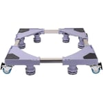 UNHO Base de Machine à Laver Réfrigérateur Support Roulant pour Sèche Linge lave Congélateur Réglable 45-60 cm 500 kg