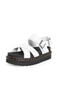 Dr Martens Women's Voss Ii Sandal, White Hydro Leather, 6 UK