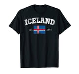 Vintage Iceland Independence Day Flag Est. 1944 Souvenir T-Shirt