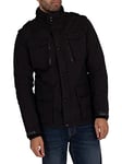 Schott NYC Men's Field Jacket Coat, Black, XX-Large