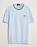 Fred Perry Pique Crew Neck T-Shirt Light Smoke