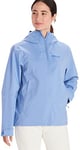 Marmot Wm's PreCip Eco Pro Jacket, Veste de pluie imperméable, manteau de pluie résistant au vent, coupe-vent hardshell pliable respirant, idéal pour la randonnée, Femme, Getaway Blue, L