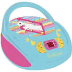 Lexibook CD Player Unicorn, AUX-in Jack, USB Port, AC or Battery-Operated, Blue/Pink, RCD108UNI, Norme