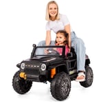 Voiture électrique pour enfants Jeep 12V - Conduite parent-enfant, 3 places, Bluetooth usb, télécommande, démarrage progressif, moteur 2x35W. Klaxon,