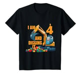 Youth Four 4yr 4rd Birthday Construction Boy 4, Years Old T-Shirt
