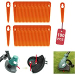 Coocheer - Lot de 100 Lames en Plastique de Rechange, Lames de Grass Trimmer Brush Cutter pour Jardin et Pelouse Coupe Bordures, Accessoires pour